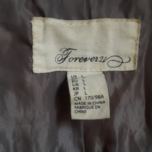 Forever21 faux leather, zipper decal jacket - Picture 3 of 4